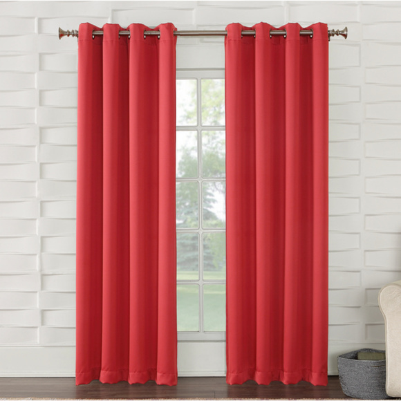 Sun Zero Accents Roomdarkening Grommet Coral Curtains 4 Poshmark